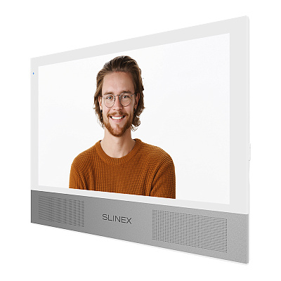 картинка Slinex Sonik-10  цвет белый. 10" AHD Домофон с сенсорным экраном, динамиками и сменными панелями от компании Intant